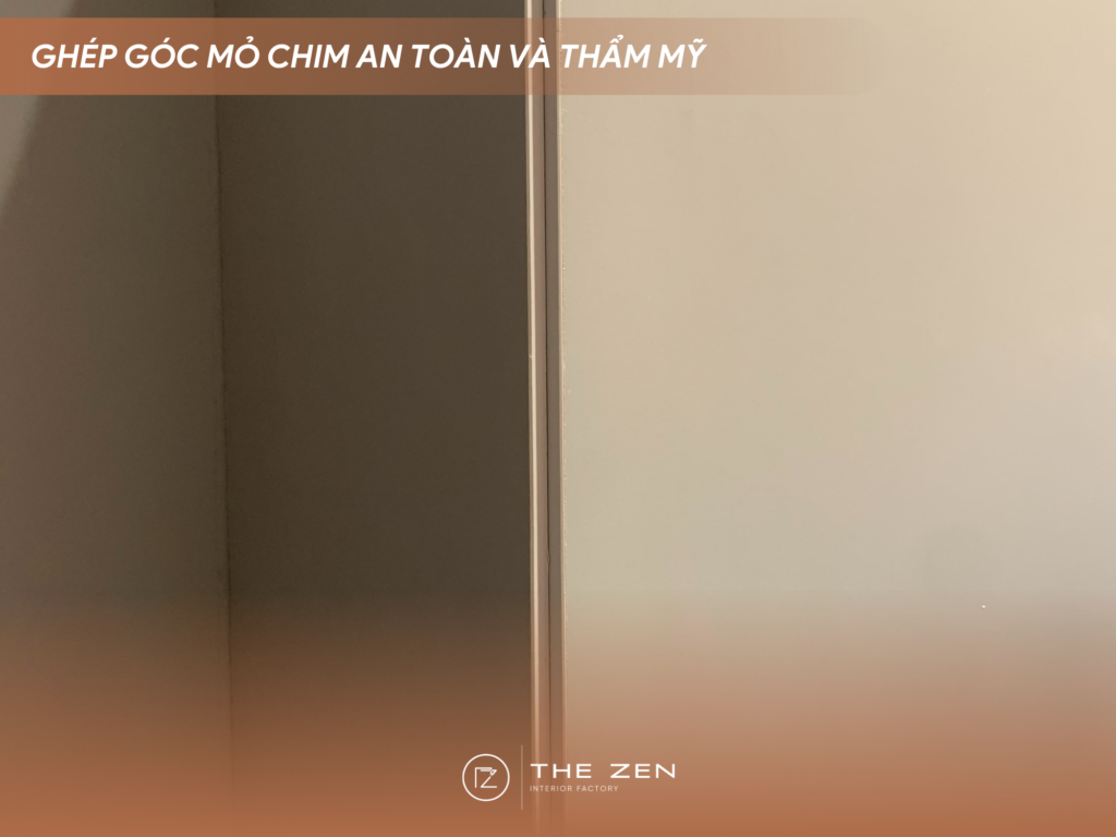 Kỹ thuật ghép góc mỏ chim tại The Zen