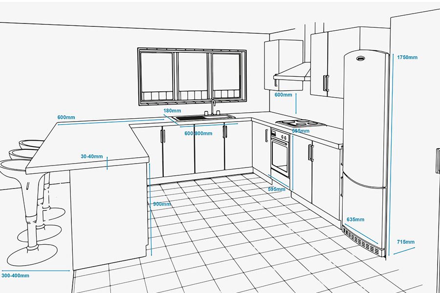 Kích thước bàn đảo bếp đạt tiêu chuẩn nhất